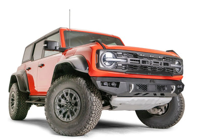 Fab Fours Vengeance front bumper on a Ford Bronco & Bronco Raptor, side view