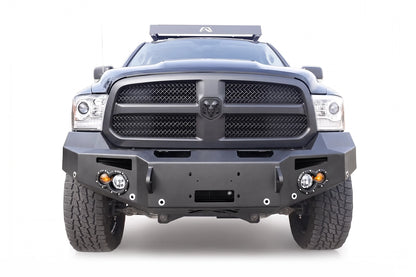 Fab Fours Premium winch front bumper on a black Ram 1500