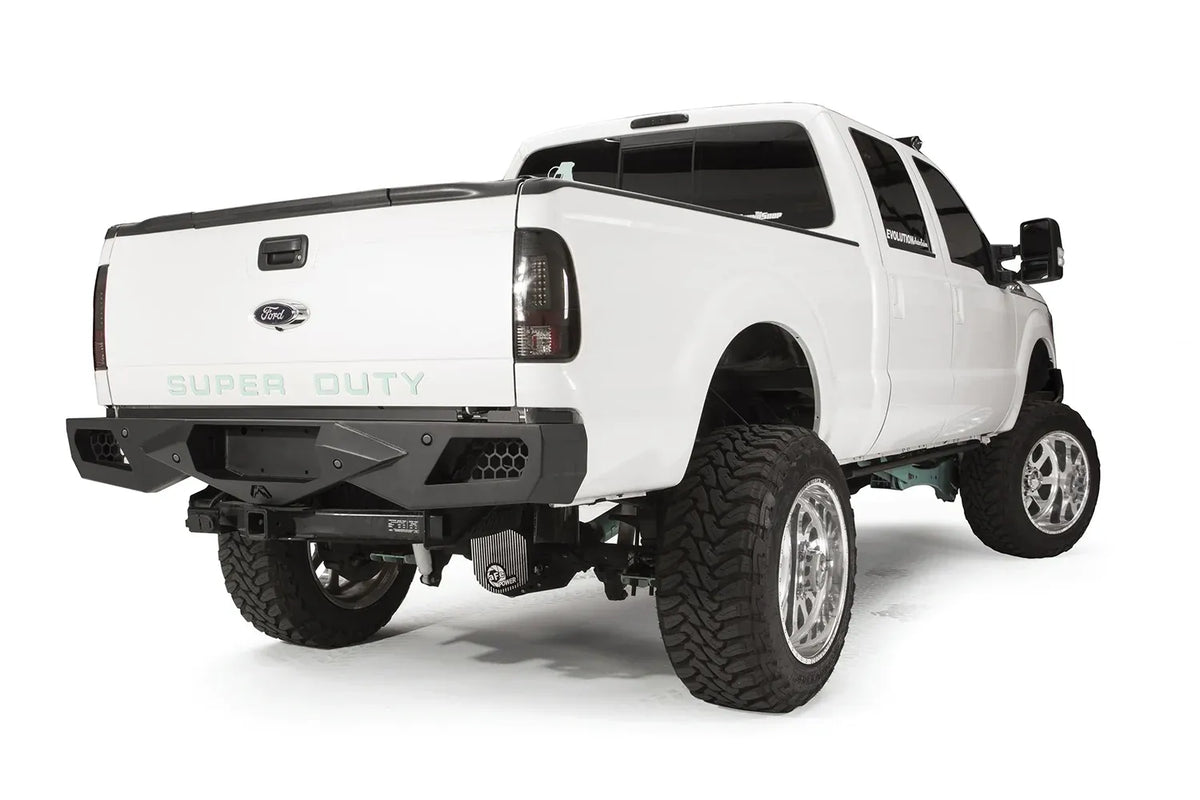Fab Fours Vengeance rear bumper on a Ford Super Duty