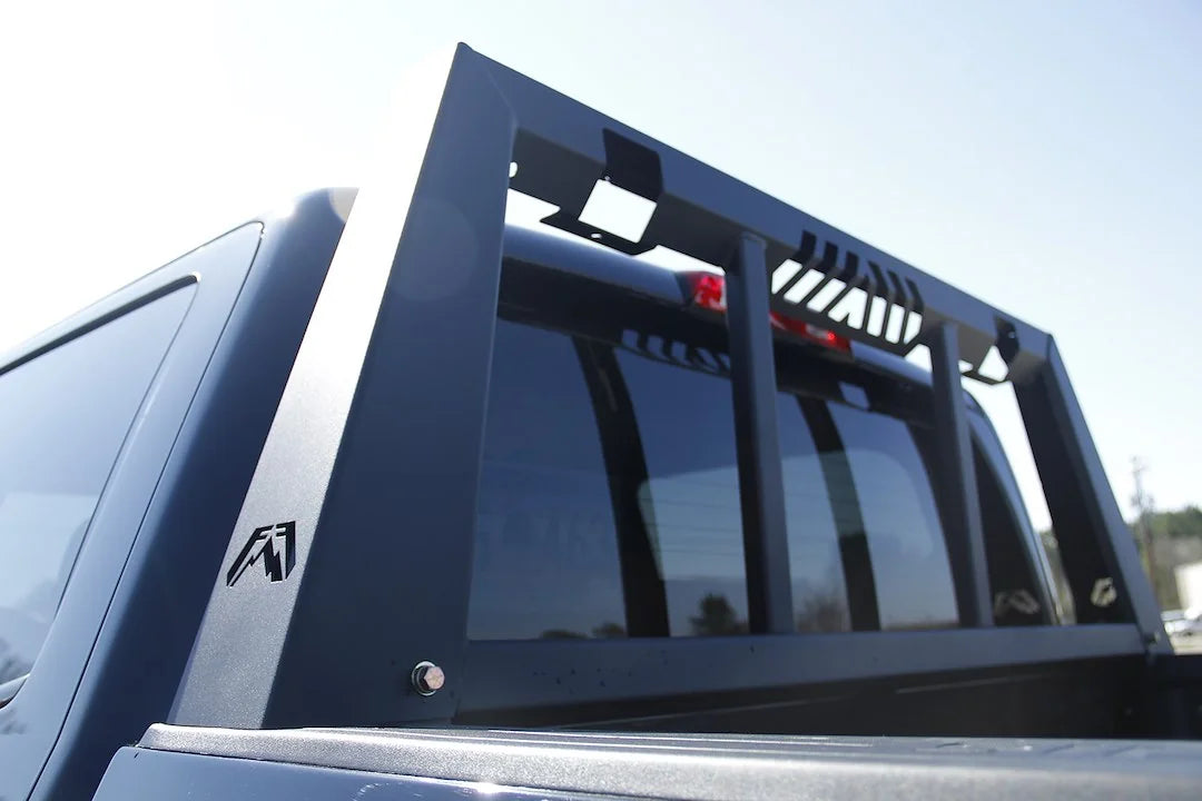 Fab Fours Headache Rack on a Chevrolet Silverado/GMC Sierra, main view outdoors