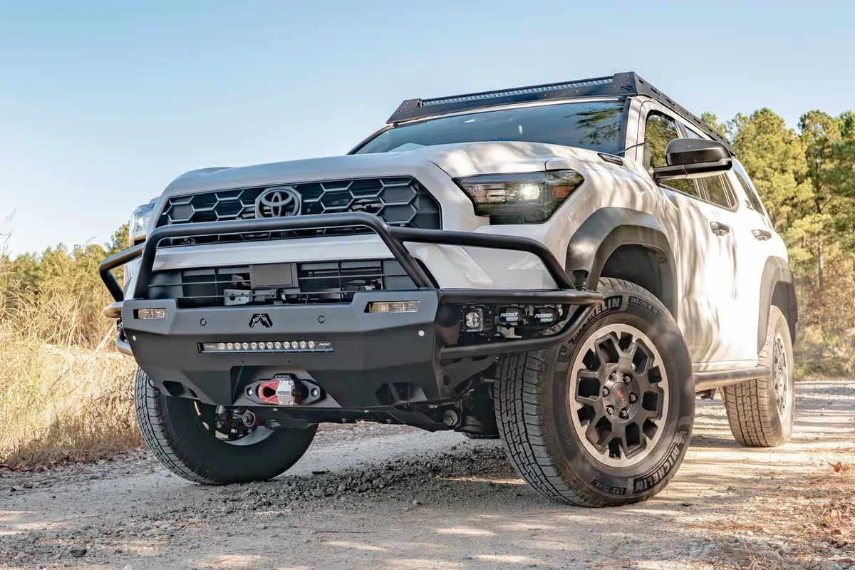 Fab Fours Hybrid front bumper on a Toyota 4Runner, driver side view outdoors