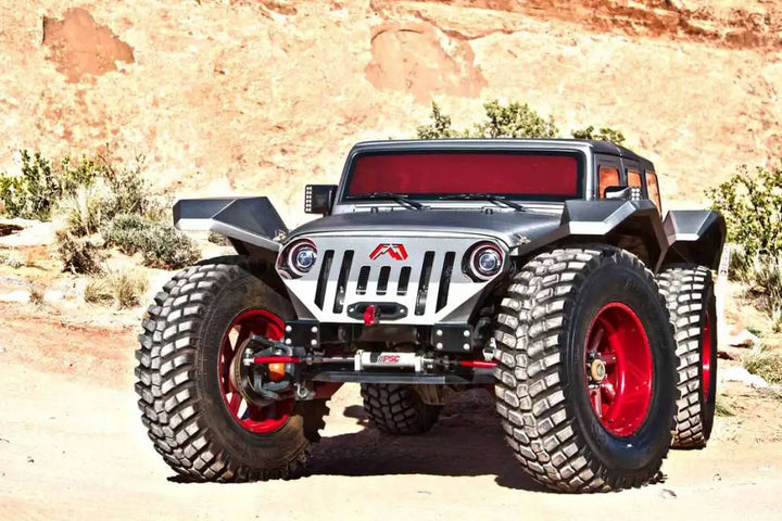 Fab Fours Legend bumper, front view in Moab