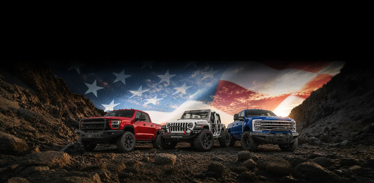 Fab Fours USA red, white, and blue truck hero image