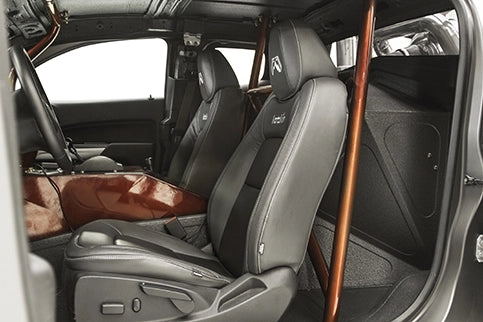 Kymera custom Katzkin leather seats and interior roll cage